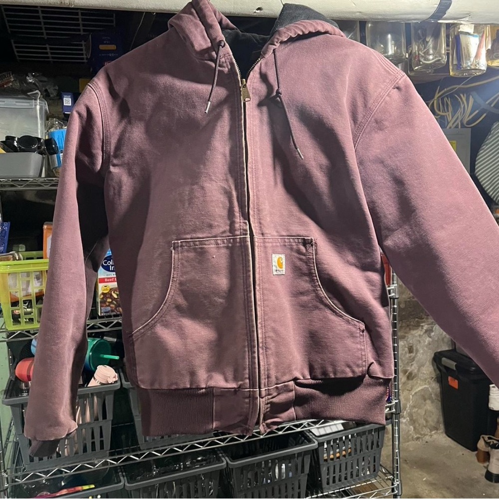 Carhartt Maroon Hooded Jacket
